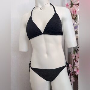 Black Halter Bikini Set